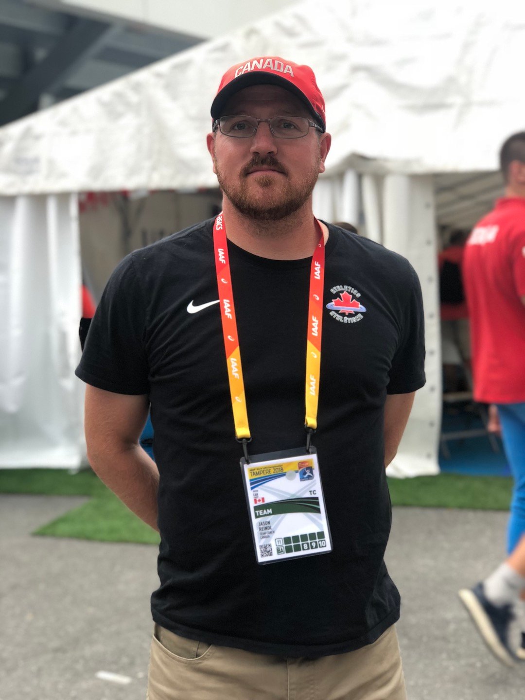 Jason at the 2018 World U20 Championships in Tampere, Finland.